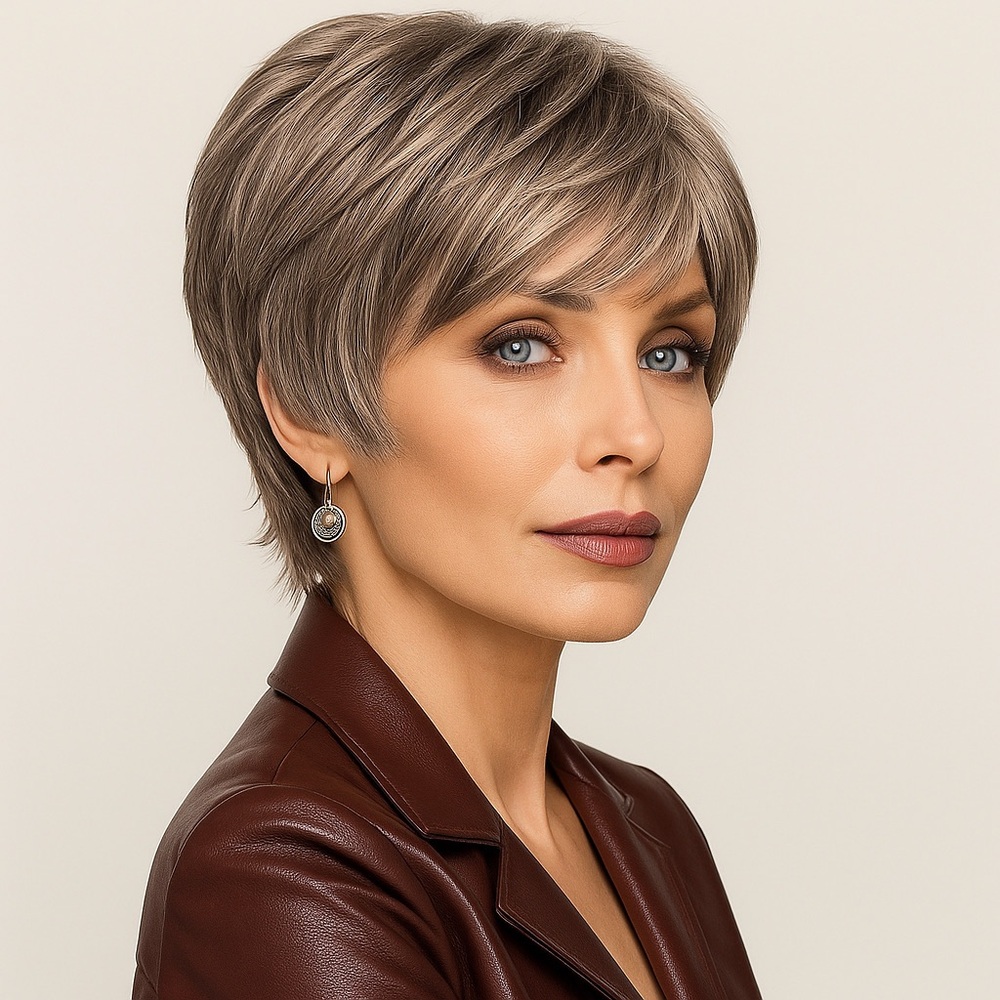 Noriko Sky Wig – Frosti Blonde | Short Layered Bob | NEW in Box
